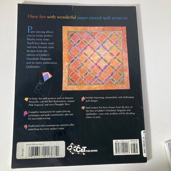 Vintage Paper Piecing Picnic Quilt Book 2001 - Picture 2 of 6